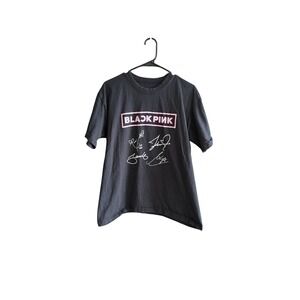 Blackpink Signature Graphic T-Shirt Mens Large Black K-Pop Merch Boxy Fit